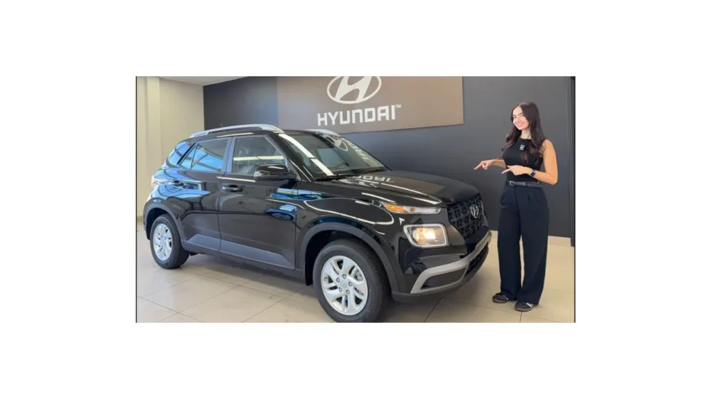 2026 Hyundai Venue automatic variant parked in city with modern design and features