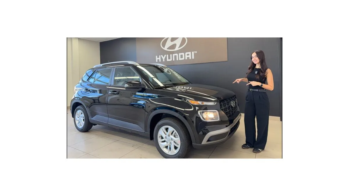 2026 Hyundai Venue automatic variant parked in city with modern design and features