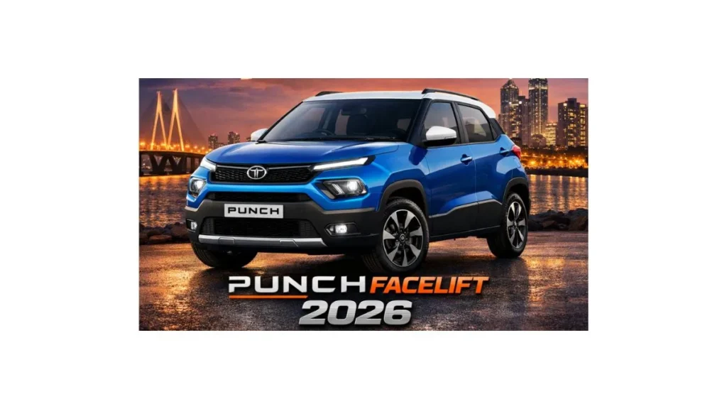 2026 Tata Punch facelift production-ready design with updated front fascia and LED headlamps