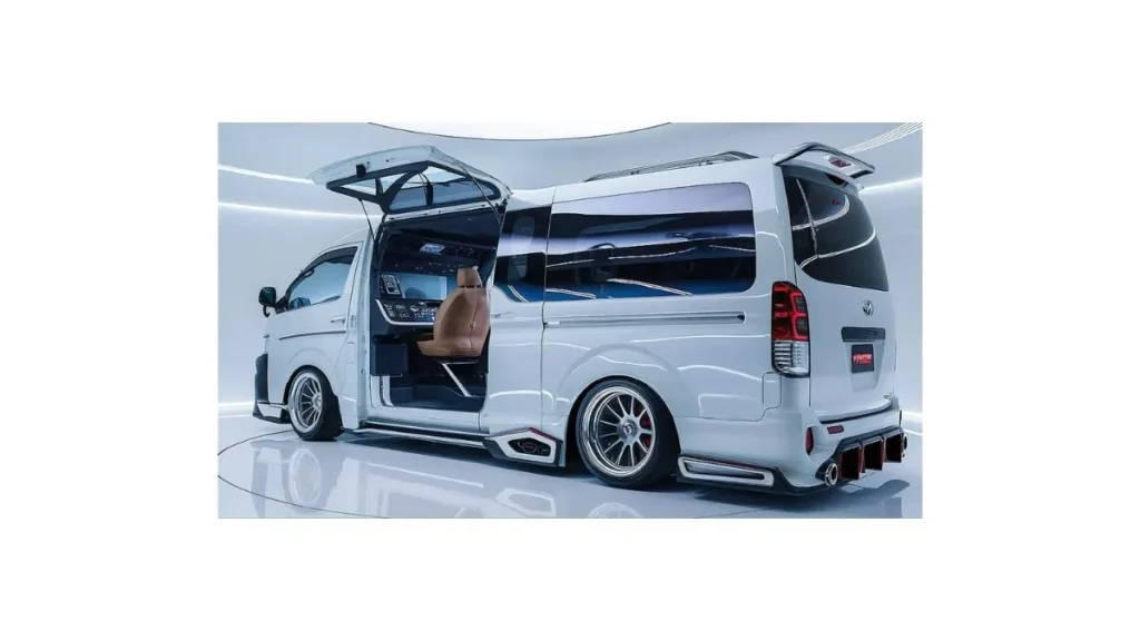 2026 Toyota Hiace Facelift in Japan with Bi-LED headlights, touchscreen infotainment, and advanced ADAS safety features