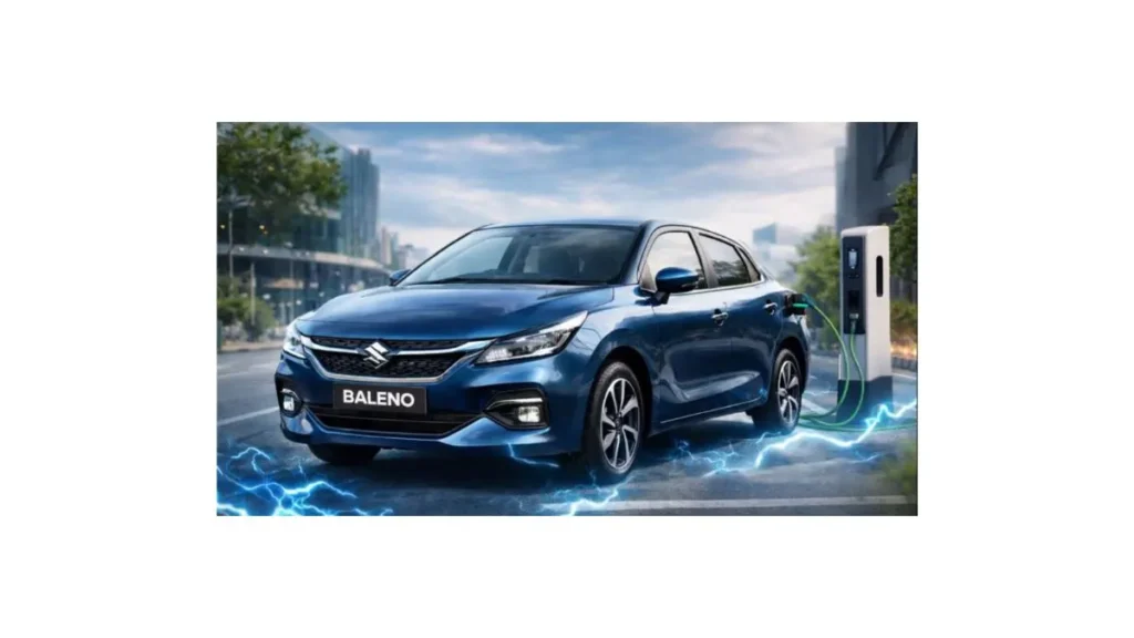 Maruti Baleno Delta 2026 hatchback displayed in India with sleek design, modern features, and spacious interiors