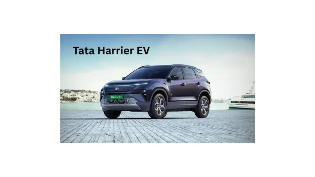 Tata Harrier EV electric SUV highlighting expected India price, long range battery and premium features