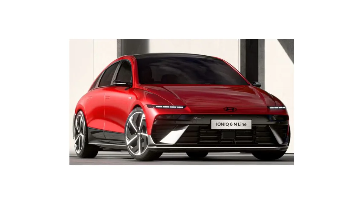 Hyundai Ioniq 6 futuristic electric sedan design front view