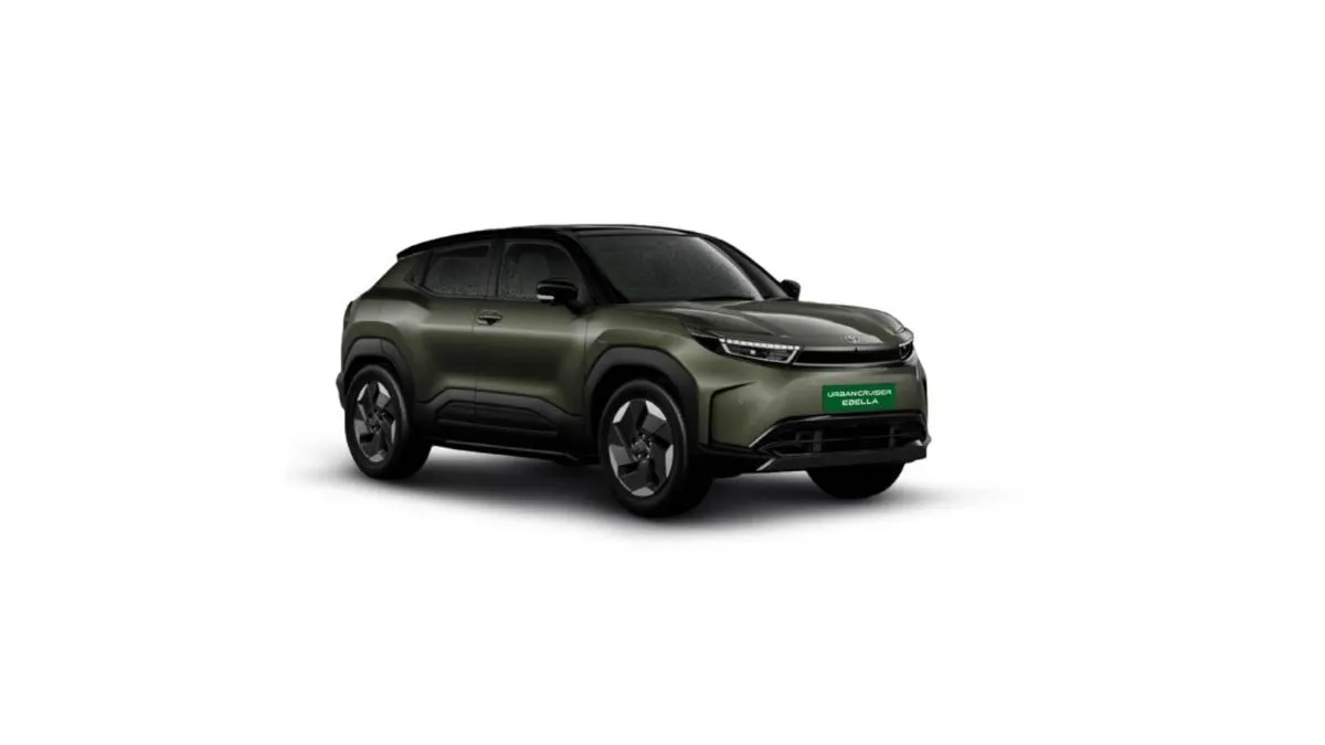 Toyota Urban Cruiser Ebella electric SUV 2026 front and side view